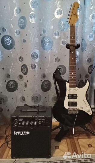 Продам электро гитару с усилителем, 13000т