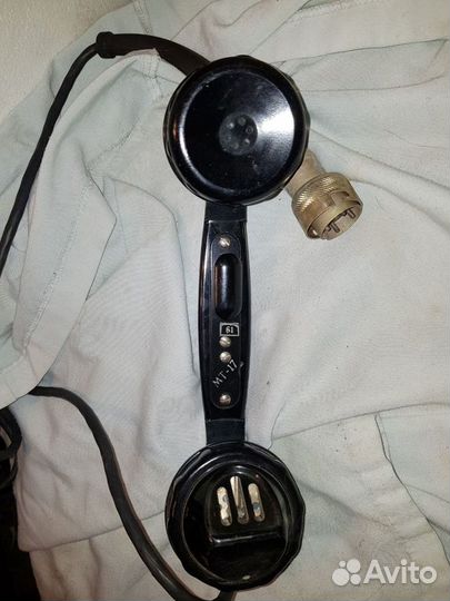 Бакелитовая телефонная трубка мт-17 СССР