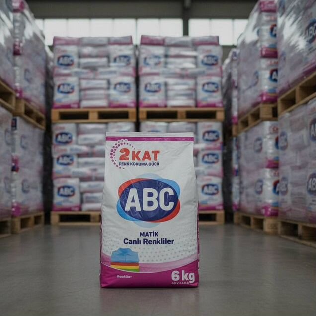 Турецкий стиральный порошок ABC 6кг для цветного