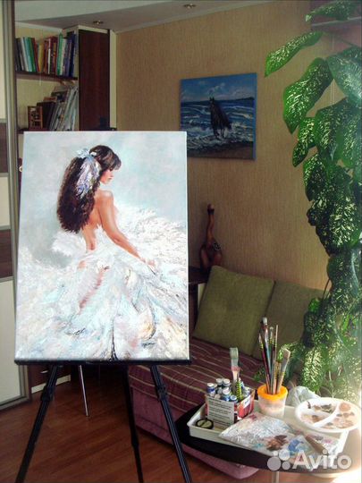 Картина в интерьер маслом на холсте 50х70 см