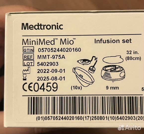 Инфузионный набор к инсулиновой помпе MiniMed Mio