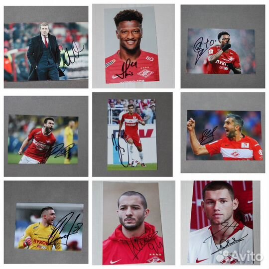 Автографы футболистов Спартака Москва