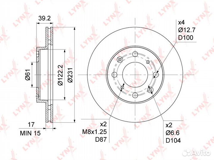 Диск тормозной передний Honda Jazz GD