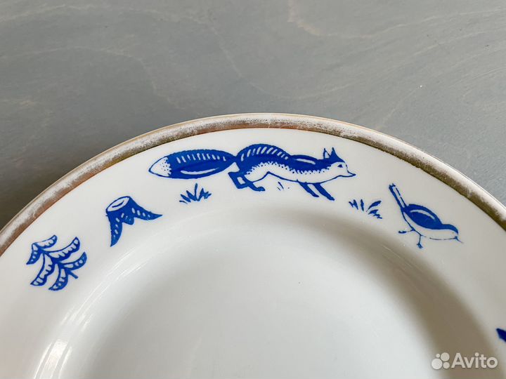 Винтажные тарелки с лисой Вербилки