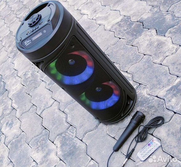 Блютус колонка с караоке и светомузыкой