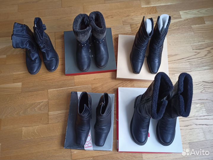 Тёплые сапожки из нат.кожи женские, 37 размер