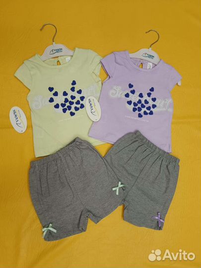 Крстюм летний для девочки 6м-24м Турция