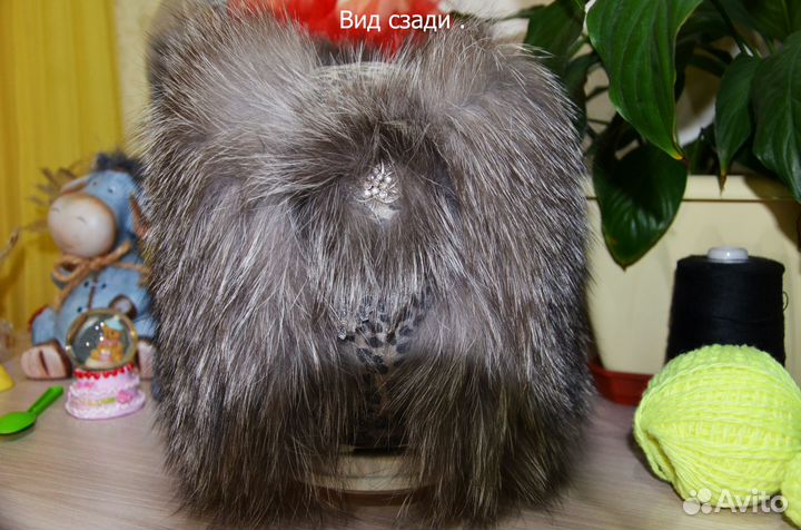 Шапка из чернобурой лисы зимняя