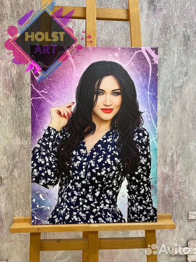 Портрет по фото на холсте