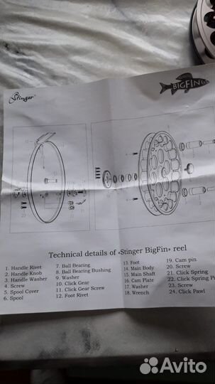 Катушка Stinger Big Fin инерционная