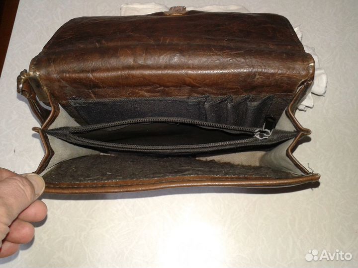 Барсетка кожаная мужская б/у