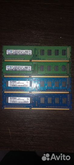 3 плашки по 2 гига Оперативная память ddr3 2 gb