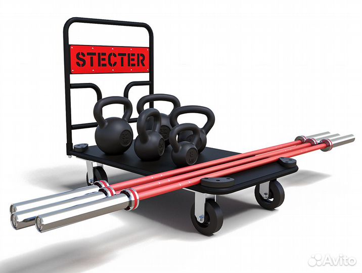 Тележка для спортивного инвентаря, чёрный