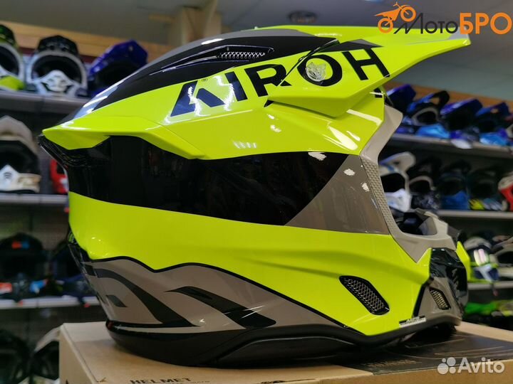 Шлем кроссовый Airoh Twist 3 King Yellow Gloss