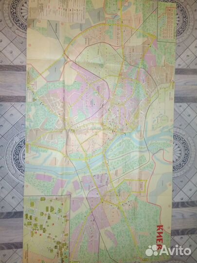 Туристическая схема Киев 1977год