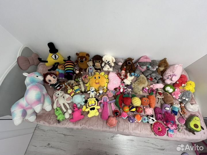Мягкие игрушки пакетом большая куча