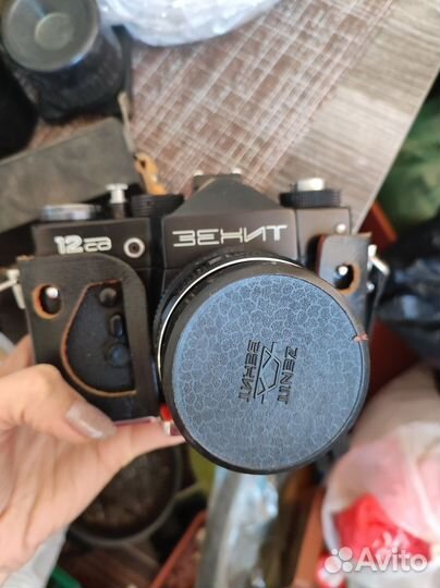 Плёночный фотоаппарат зенит 12 -сд со вспышкой