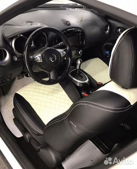 Чехлы экокожа Ромб на Nissan Juke от Автопилот