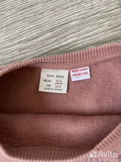 Свитшот на девочку zara 104 размер