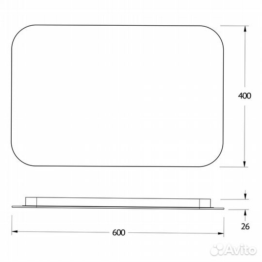 Зеркало с LED-подсветкой 17 W defesto DF 2802SH