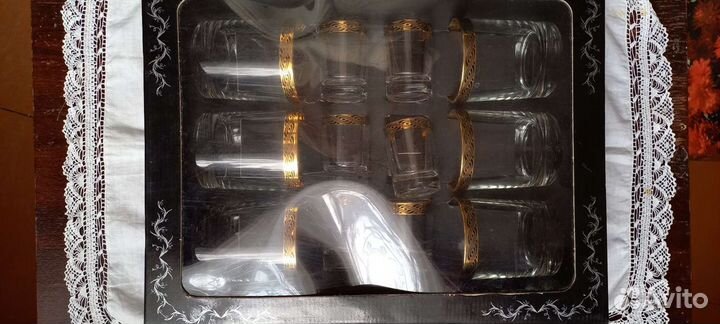 Набор стаканов и стопок в упаковке