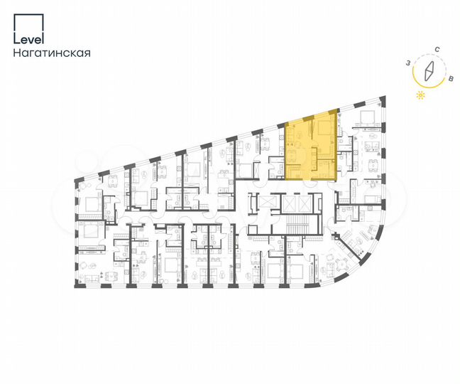 2-к. квартира, 41,1 м², 13/26 эт.