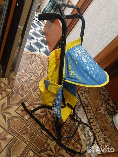 Детские зимние санки коляска