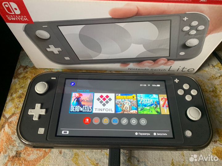 Прошитая Nintendo Switch lite полный комплект