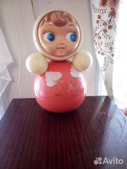 Игрушка неваляшка кукла большая. СССР. Доставка