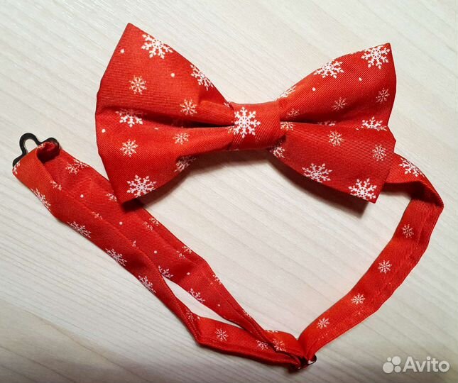 Галстук бабочка мужская красная