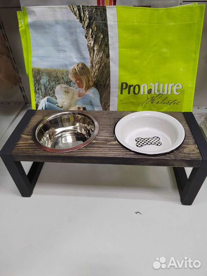 Подставка для мисок собак или кошек лофт