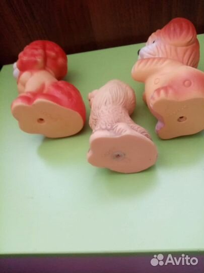 Резиновые игрушки СССР дед Мороз дракончик пудель