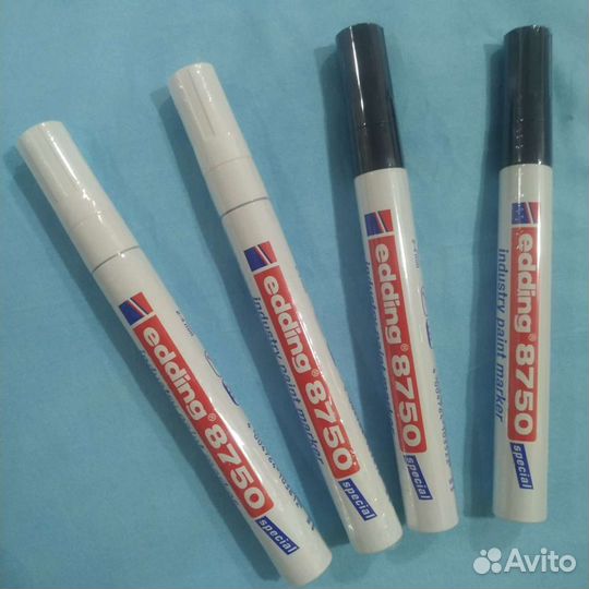 Маркер-краска лаковый edding 8750, чёрный, белый