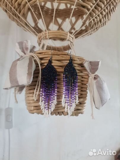 Серьги из бисера