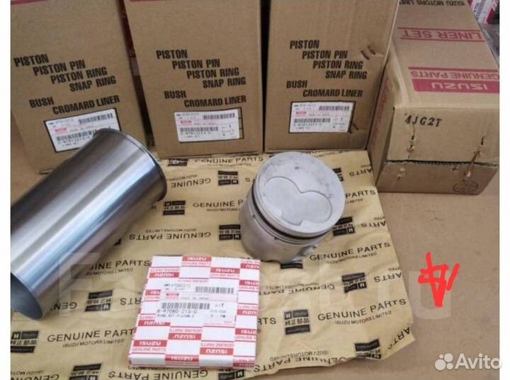 Поршневая группа 4JG2 T. Поршня, Гильзы, Кольца-ко