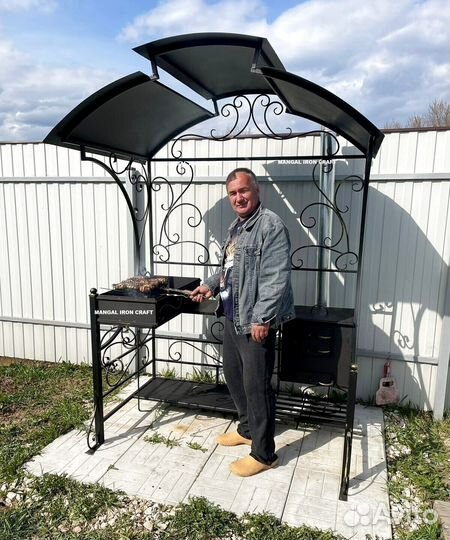 Мангал с крышей