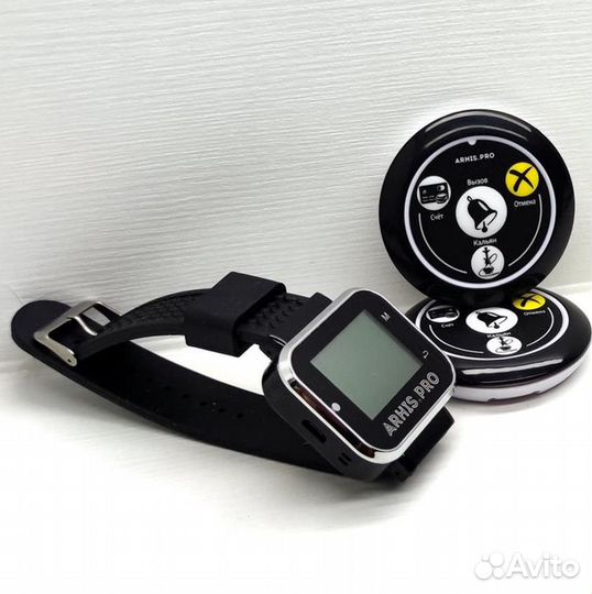 Кнопка вызова официант/кальян с часами-пейджер