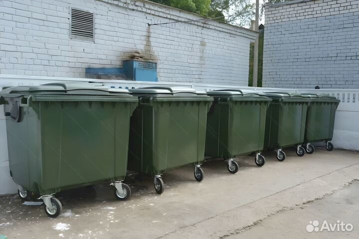 Мусорный контейнер пластиковый 1100л-2385