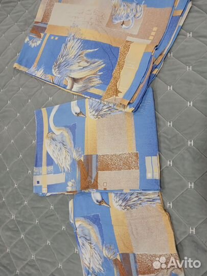 Постельное 1,5 б.у.хлопок