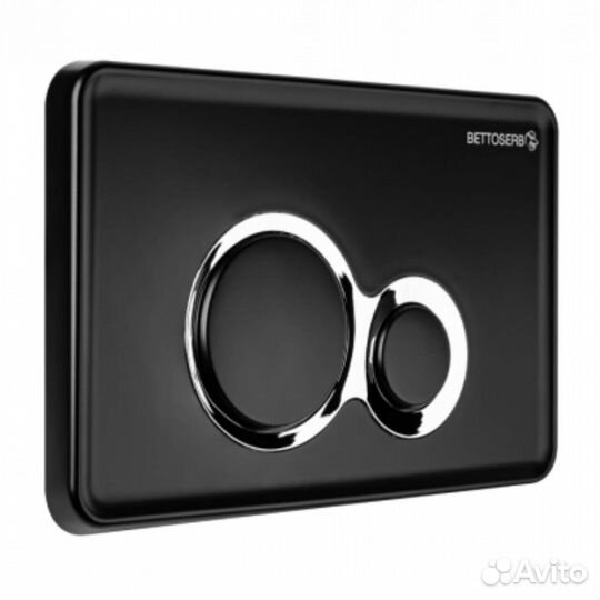 Клавиша смыва pestan bettoserb DUO черн. мат/хром