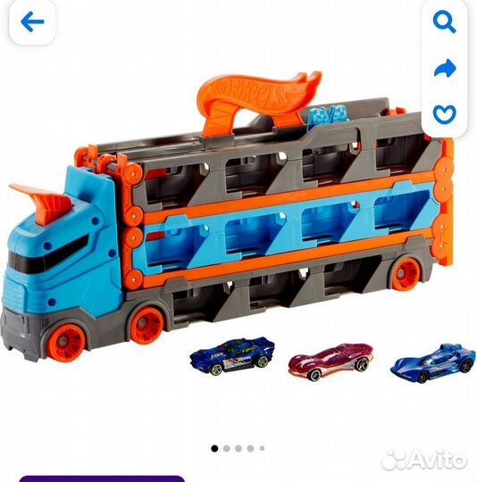 Hot wheels грузовик автотрек