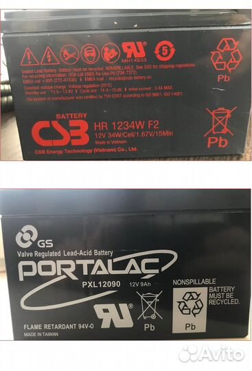 Аккумуляторы 12 вольт для UPS и машинок