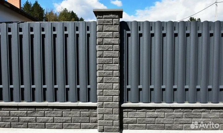 Забор из евроштакетника качественно под ключ