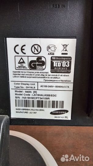 Монитор 19 Samsung 940n