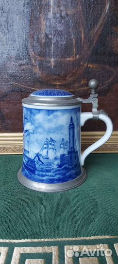 Пивная кружка genuine blue china nautica 1983