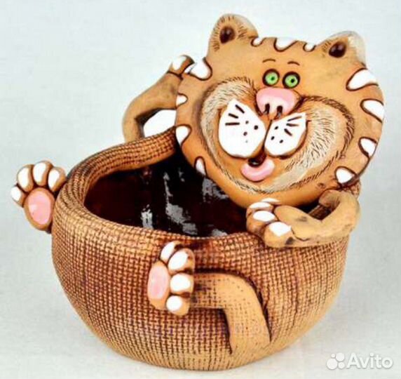 Горшок керамика и пластик