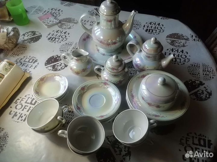 Чайно-кофейный сервиз Кольдиц гдр форфор новый