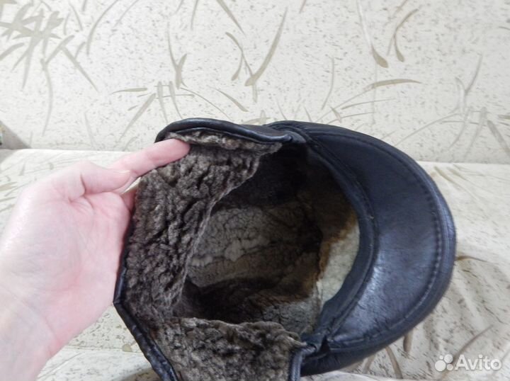 Кепка кожаная мужская (демисезонная)