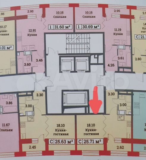 Квартира-студия, 25,7 м², 9/18 эт.