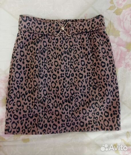 Юбка леопардовая